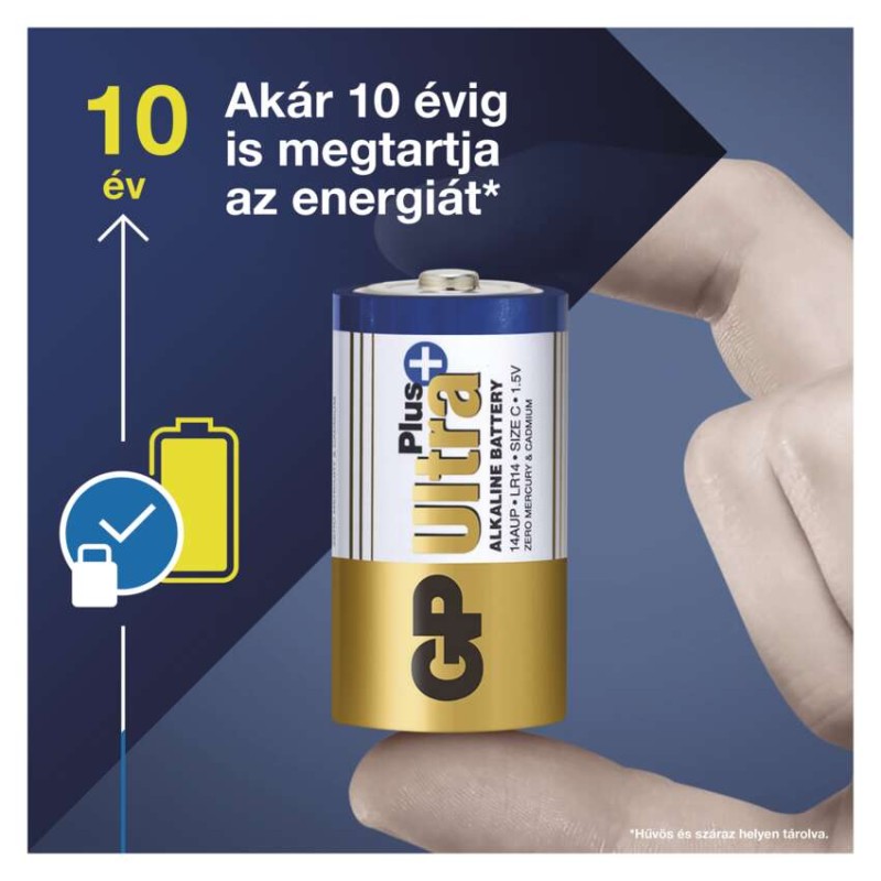 GP Ultra Plus Alkáli elem LR14 (C) 2db/bliszter
