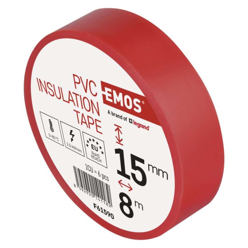 Izolační páska PVC 15mm / 8m barevný mix