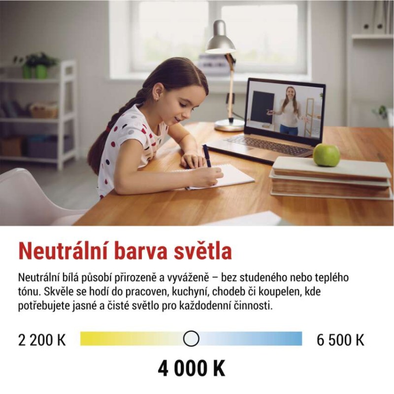 LED žárovka Filament A60 / E27 / 5,9 W (60 W) / 806 lm / Neutrální bílá