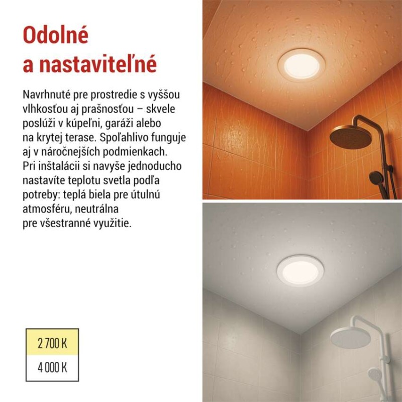 LED bodové svietidlo LORI 4,5W 345LM IP65 CCT bielá