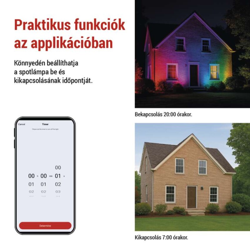 GOSMART LED reflektor 50W, 4300 lm, RGB+CCT, IP65