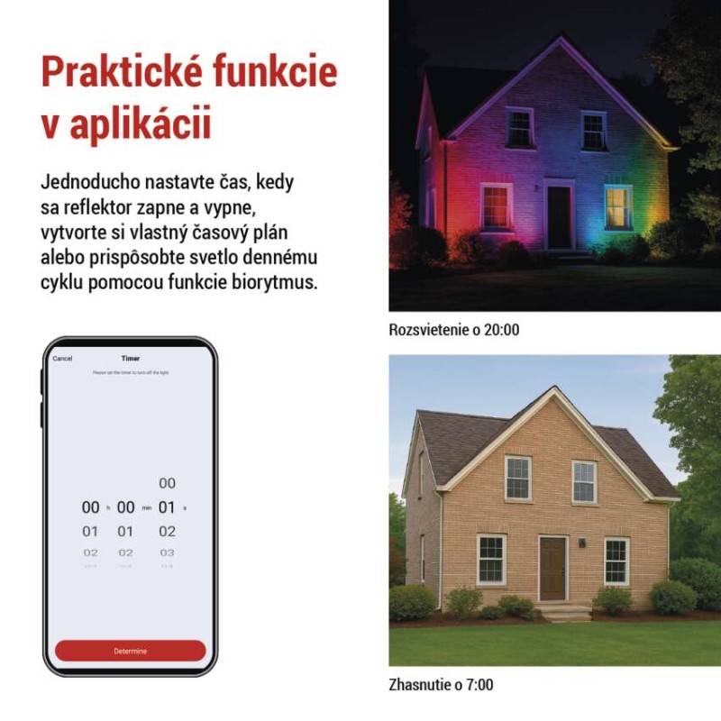 GOSMART LED reflektor 50W, 4300 lm, RGB+CCT, IP65