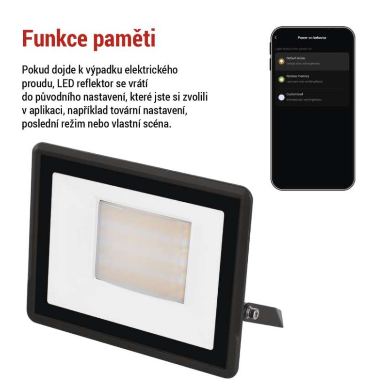 GOSMART LED reflektor 50W, 4300 lm, RGB+CCT, IP65