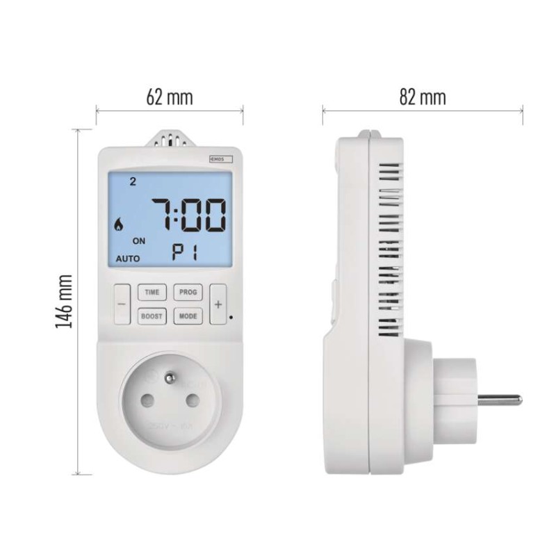 Termostat gniazdkowy z funkcją timera cyfrowego 2w1
