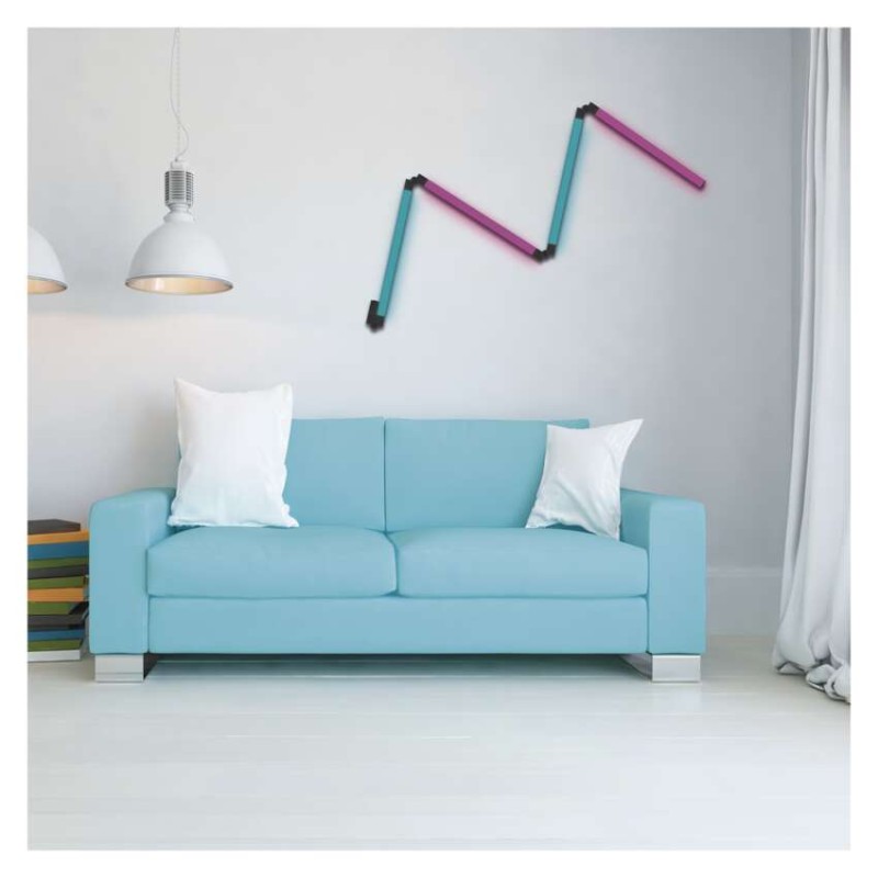 GoSmart LED állólámpa, fekete, 175 cm, meleg fehér / RGBIC WiFi