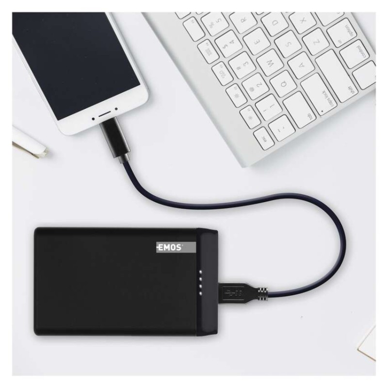 Powerbanka EMOS AlphaQ 10, 10000 mAh, 18 W, černá