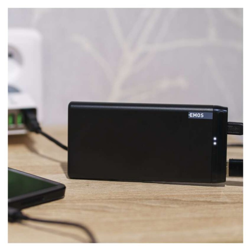 Powerbanka EMOS AlphaQ 10, 10000 mAh, 18 W, černá