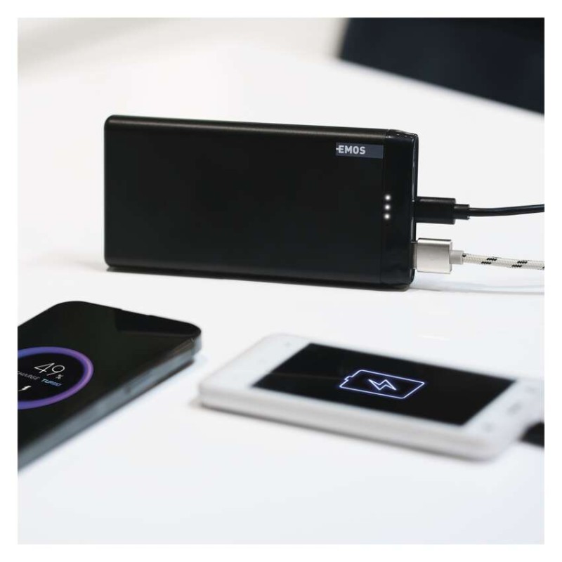 Powerbanka EMOS AlphaQ 10, 10000 mAh, 18 W, černá