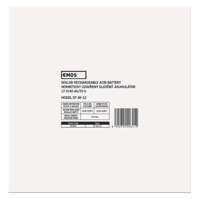 Akumulator AGM 12V 40Ah M6