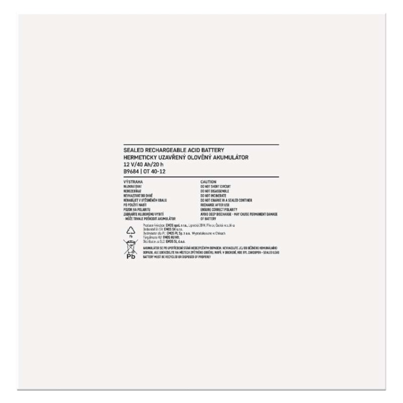 Akumulator AGM 12V 40Ah M6