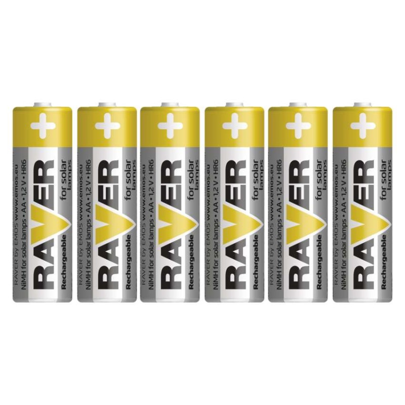 Nabíjacia batéria RAVER SOLAR 600 mAh HR6 (AA), 6 ks