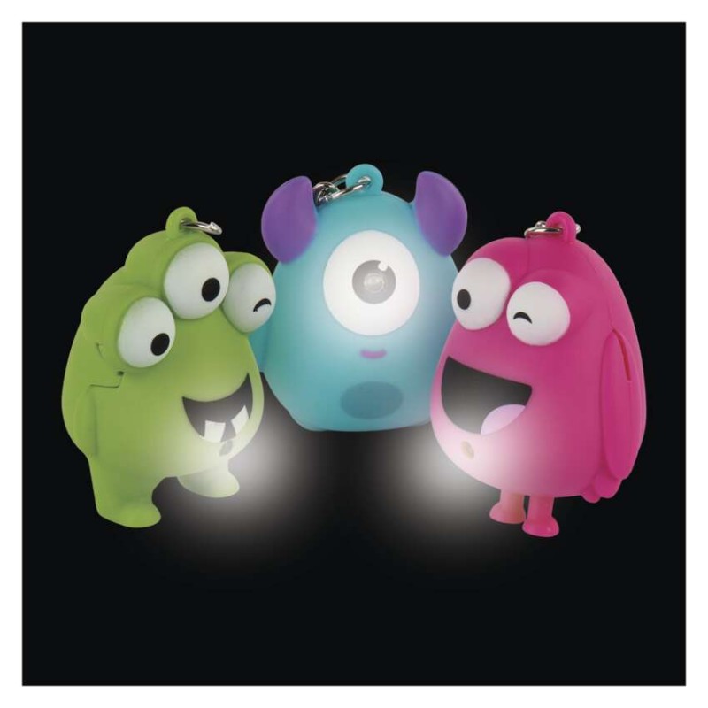 Brelok LED monsterki, 18 szt., display box