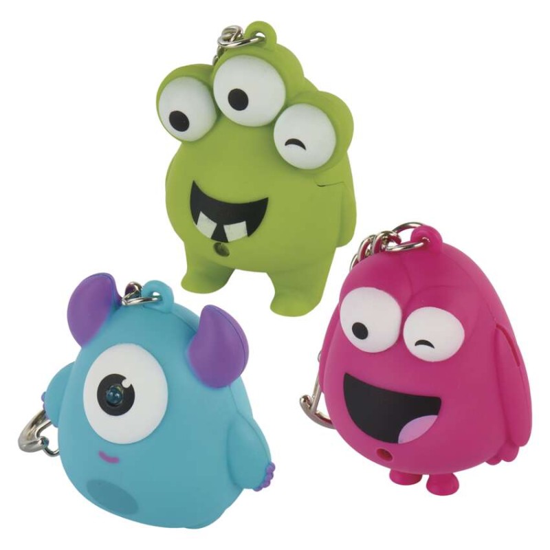 Brelok LED monsterki, 18 szt., display box