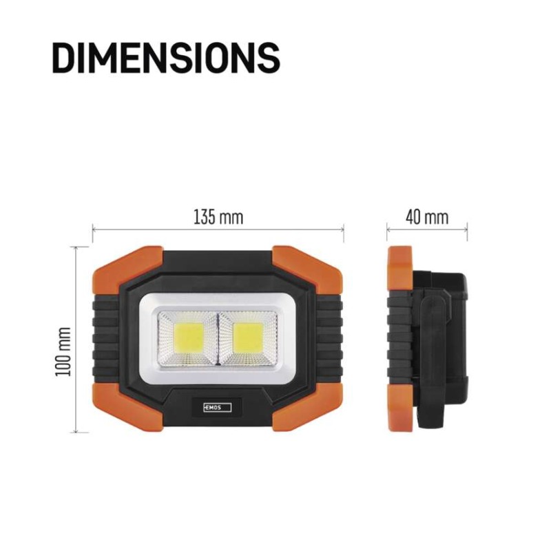 #LED WORKLIGHT 2×COB LED + LED 3×AA