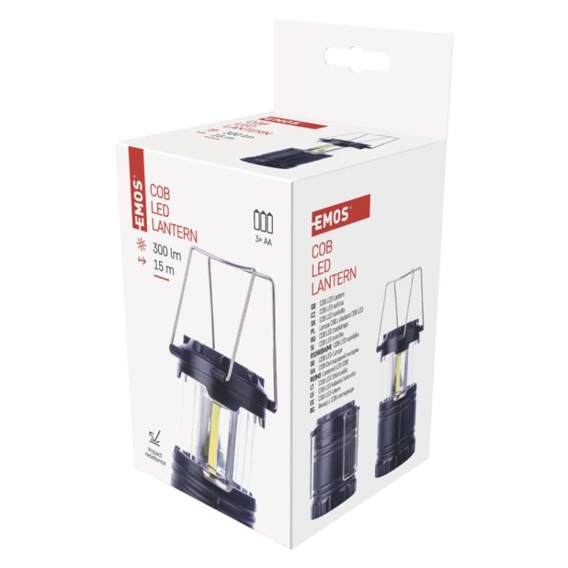 COB LED kempingové svietidlo P4006, 300 lm, 3× AA