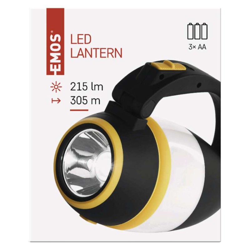 LED multifunkčné kempingové svietidlo P4008, 215 lm, 3x AA