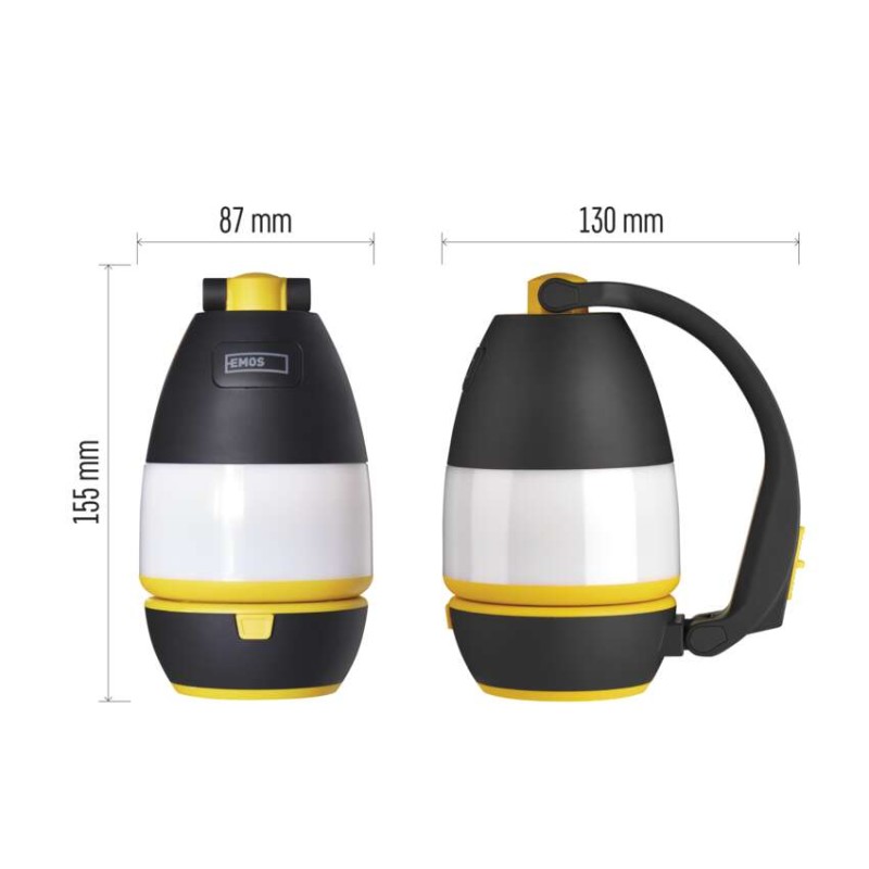 LED multifunkčné kempingové svietidlo P4008, 215 lm, 3x AA