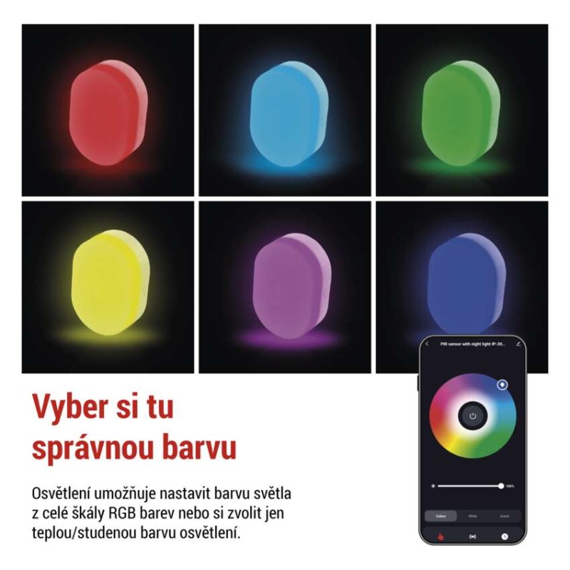 GoSmart PIR senzor (pohybové čidlo) s nočním světlem, WiFi