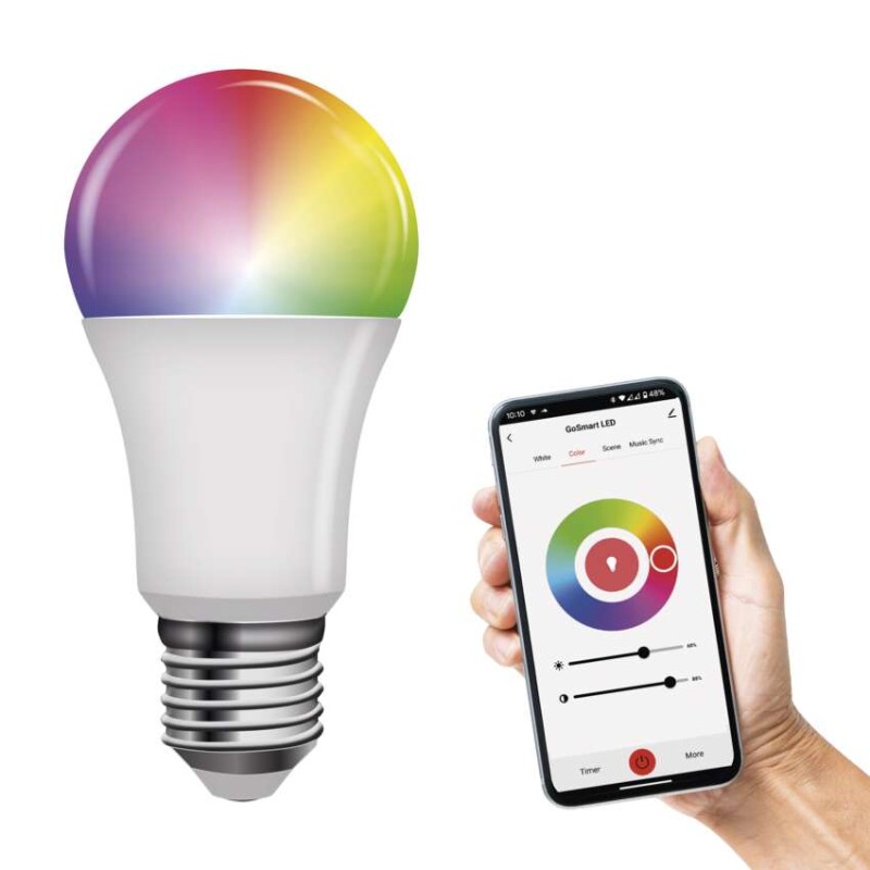 Zestaw GoSmart: 3x LED żarówka E27 / 11W / RGB / ściemnialna / WiFi