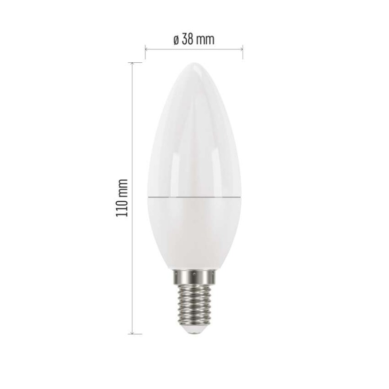 LED žiarovka Classic sviečka / E14 / 7,3 W (60 W) / 806 lm / teplá biela