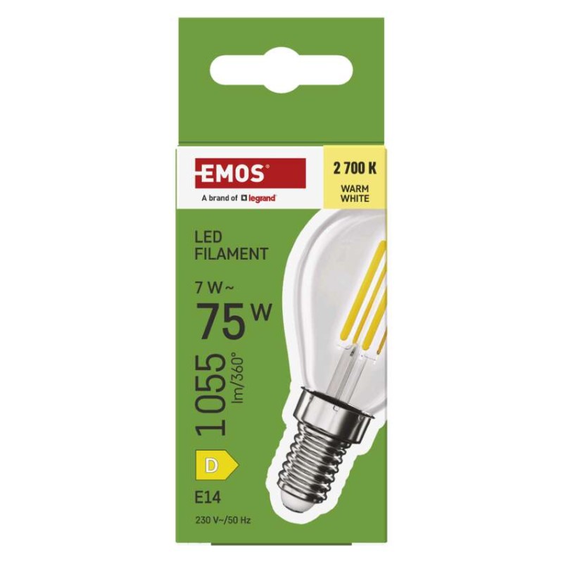 LED žárovka Filament Mini Globe  / E14 / 7 W (75 W) / 1055 lm / teplá bílá