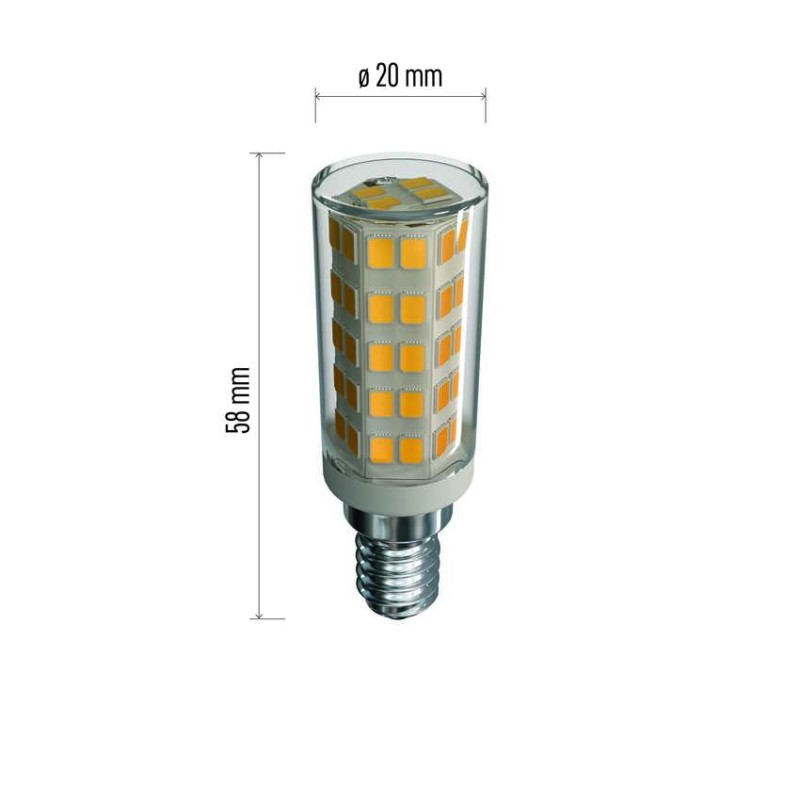 LED spuldze tvaika nosūcējam Classic JC / E14 / 4,5 W (40 W) / 465 lm / neitrāli balta