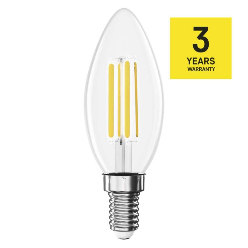 LED izzó Filament gyertya / E14 / 5,9 W (60 W) / 806 lm / Természetes fehér