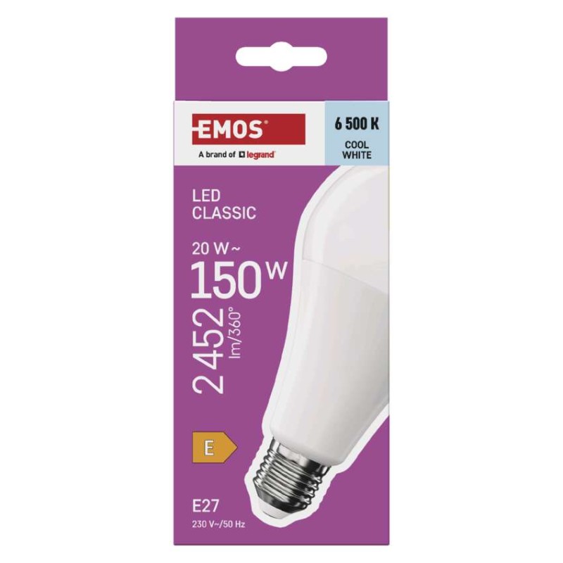 LED izzó Classic A80 / E27 / 20 W (150 W) / 2452 lm / Hideg fehér