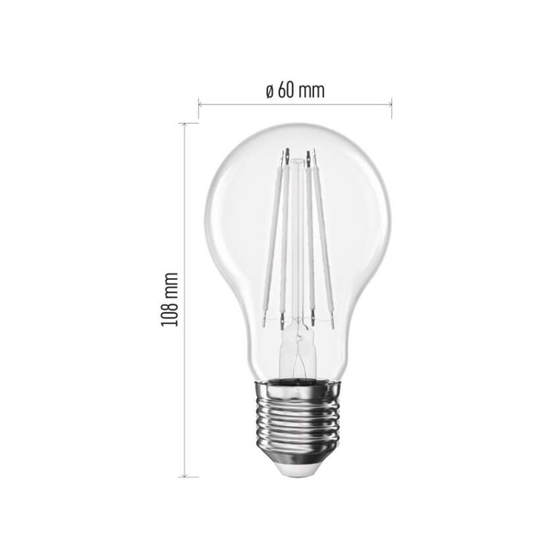 LED pirn Filament A60 / E27 / 7,8 W (75 W) / 1060 lm / Neutraalne valge