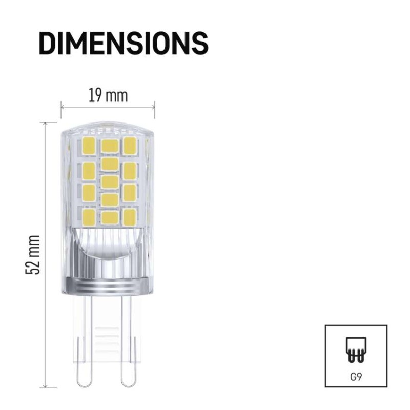 Żarówka LED Classic JC / G9 / 4 W (40 W) / 470 lm / neutralna biel