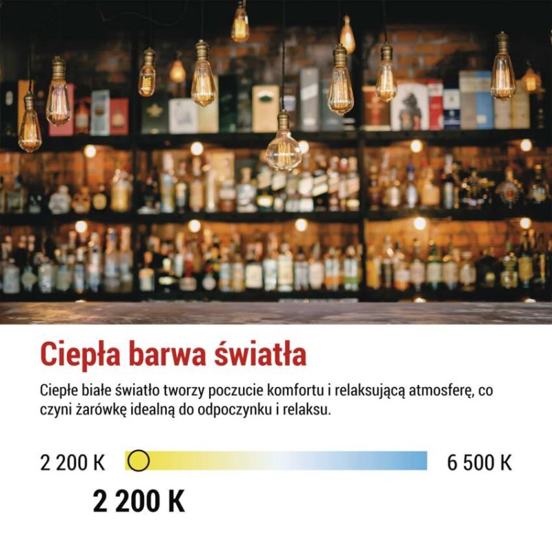 Żarówka LED Vintage A60 / E27 / 4,5 W (40 W) / 420 lm / 420 lm / Ciepła biel