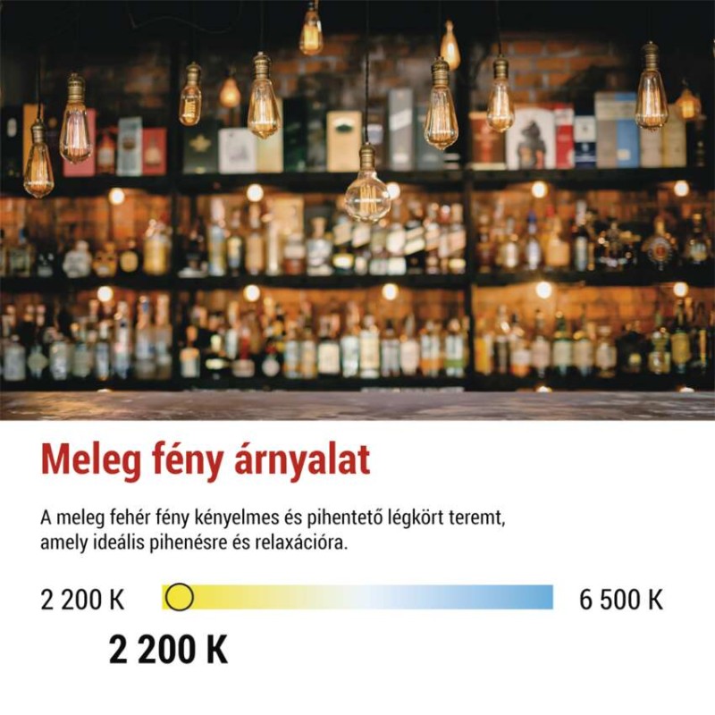 LED izzó Vintage gyertya / E14 / 2,5 W (20 W) / 225 lm / Meleg fehér