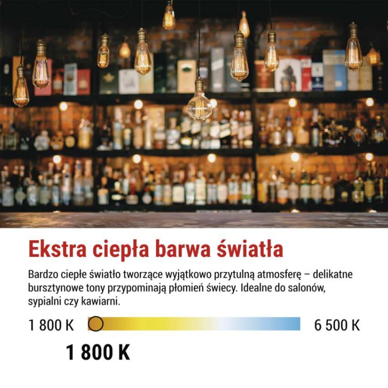 Żarówka LED DECO G130SRA / E27 / 4 W (22 W) / 220 lm / flame