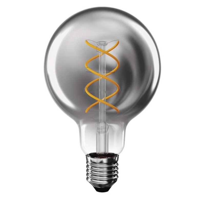 LED spuldze DECO SMOKED G95 / E27 / 4,5 W (19 W) / 180 lm / flame