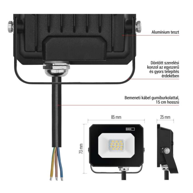 LED reflektor SIMPO 10 W természetes fehér