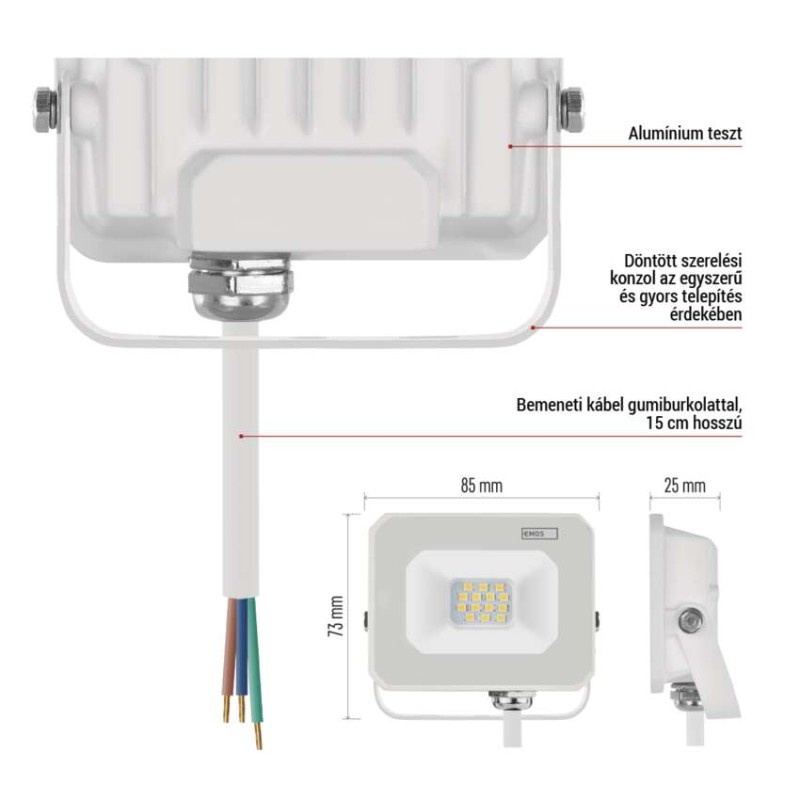 LED reflektor SIMPO 10 W természetes fehér