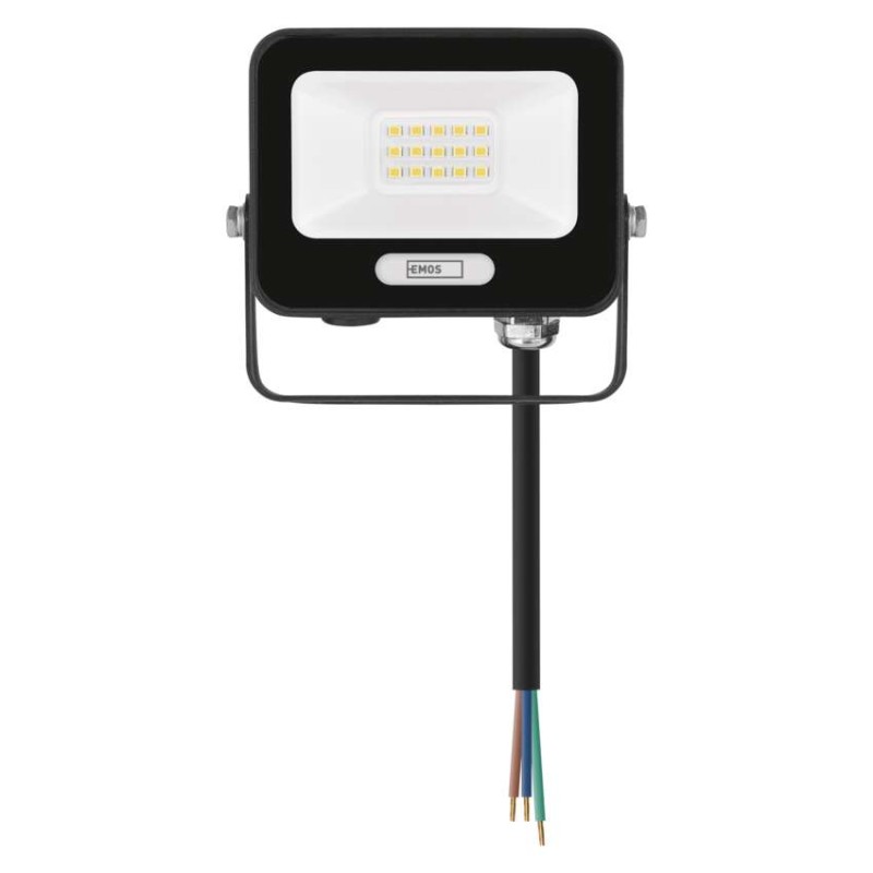 LED reflektor GLARO 10W, fekete, IP65, 1000 lm, természetes fehér