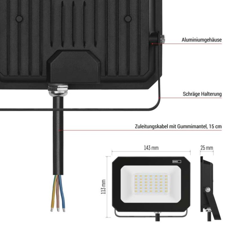LED reflektor SIMPO 20 W neutralweiß
