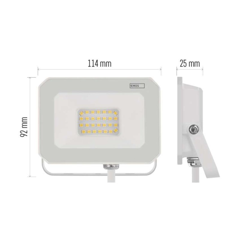 LED reflektor SIMPO 20W, fehér, IP65, 2000 lm, természetes fehér