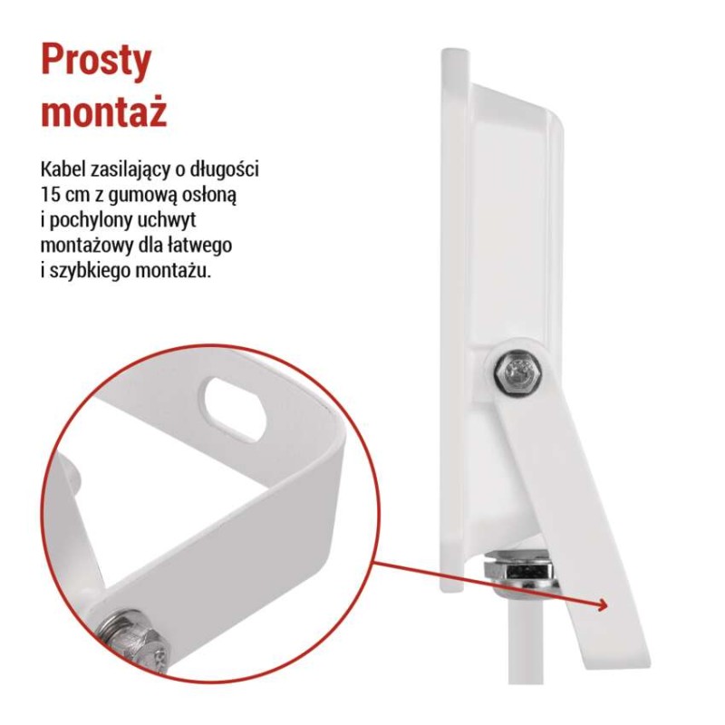 Naświetlacz LED SIMPO 30W, biały, neutralna biel