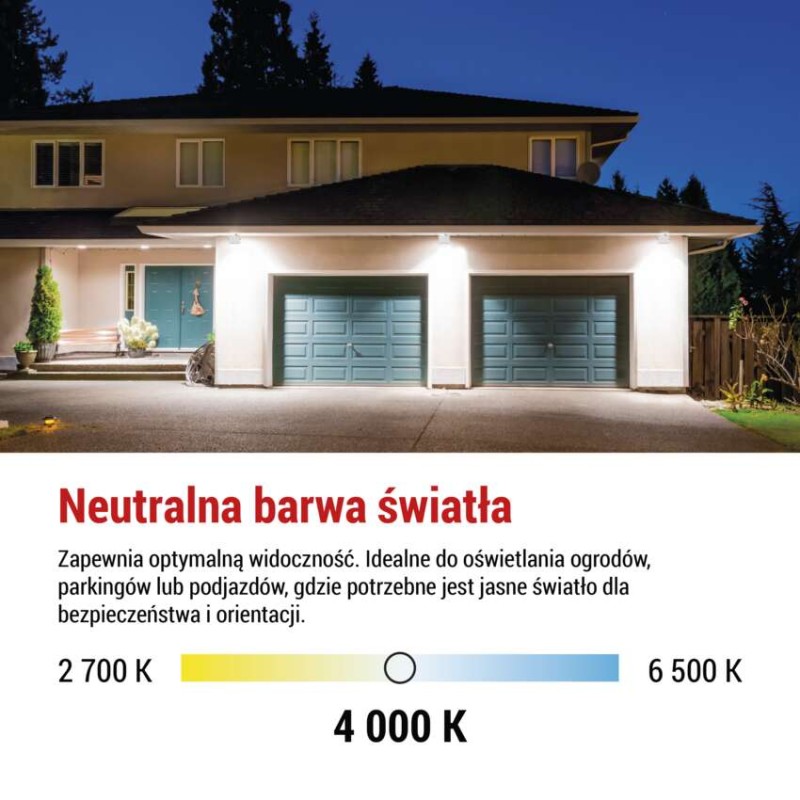 Naświetlacz LED SIMPO 50W, biały, neutralna biel