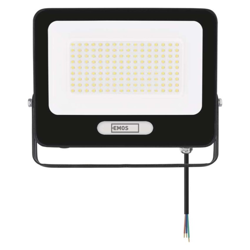 LED reflektor GLARO 100W, fekete, IP65, 10000 lm, természetes fehér