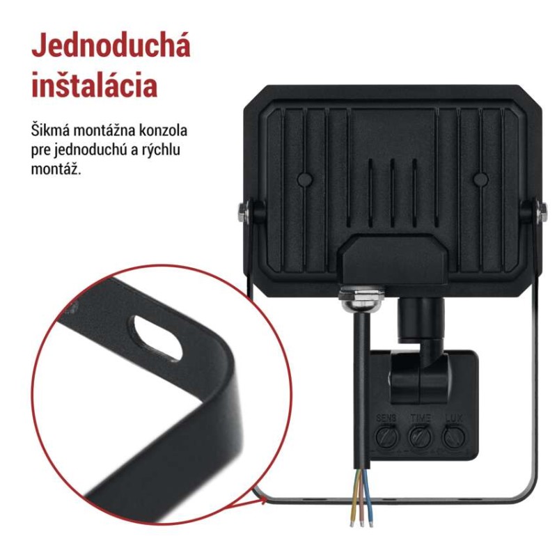 LED reflektor SIMPO s pohybovým čidlom 20 W neutrálna biela