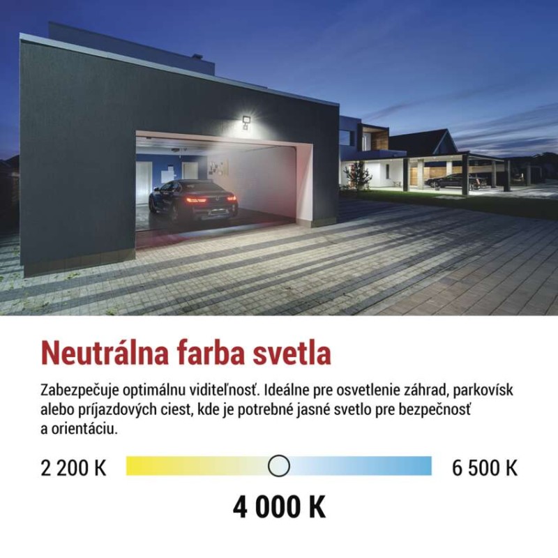 LED reflektor SIMPO s pohybovým čidlom 20 W neutrálna biela