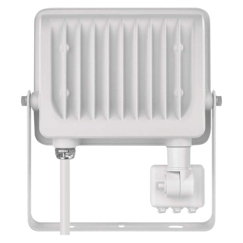 LED reflektor GLARO s pohybovým čidlom, 30 W, biely, IP54, 3000 lm, neutrálna biela