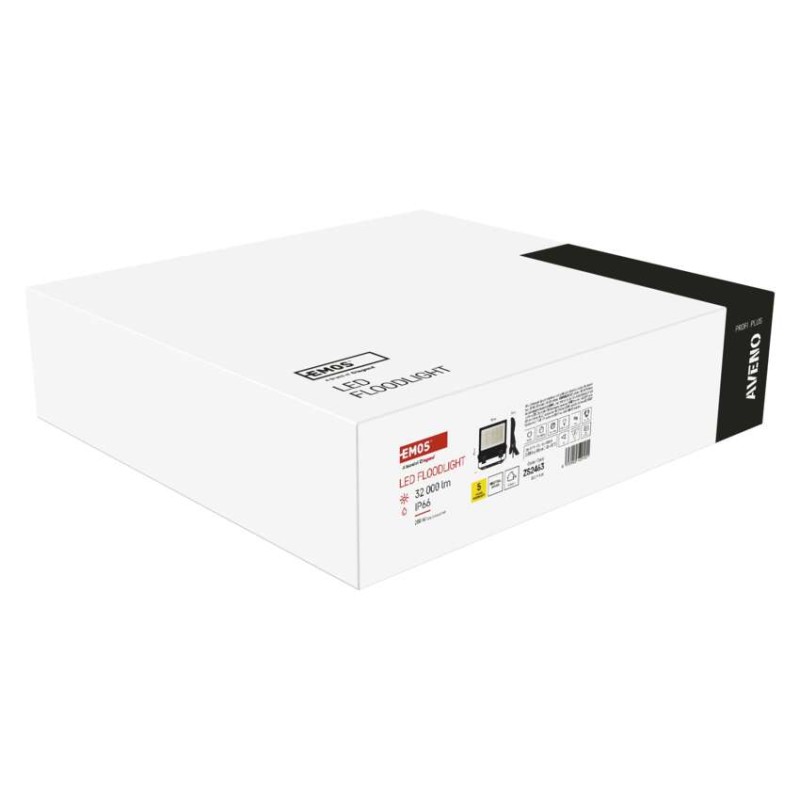 LED reflektor AVENO čierny, 200W neutrálna biela