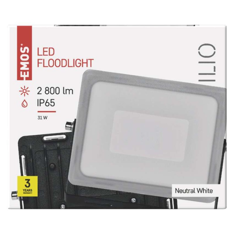 EMOS Ilio LED reflektor 31W 2800lm IP65 természetes fehér