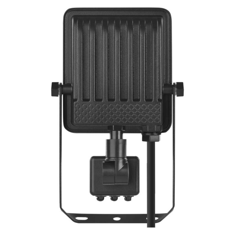 LED prožektors VISIO ar kustību sensoru, 10W, melns, neitrāli balts