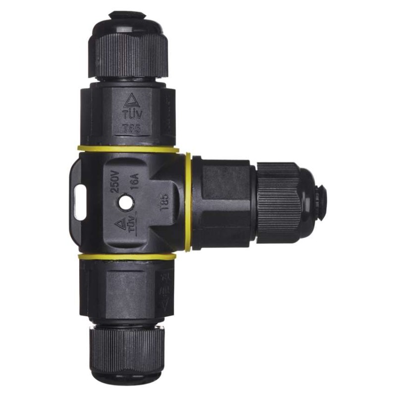 T tipa plastmasas kabeļa savienotājs, IP68