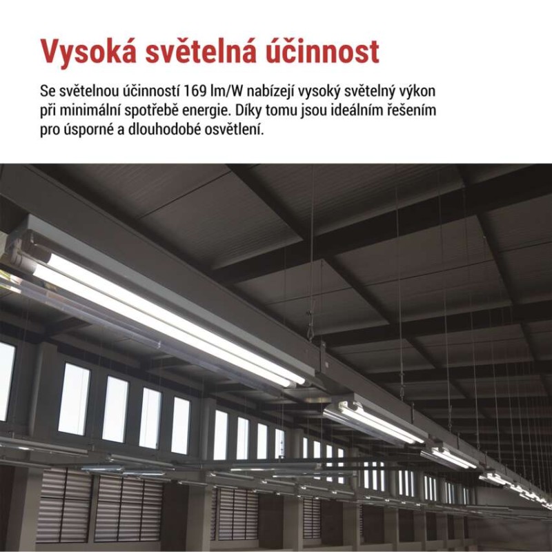 LED zářivka T8 6,5 W 60 cm neutrální bílá 10 ks